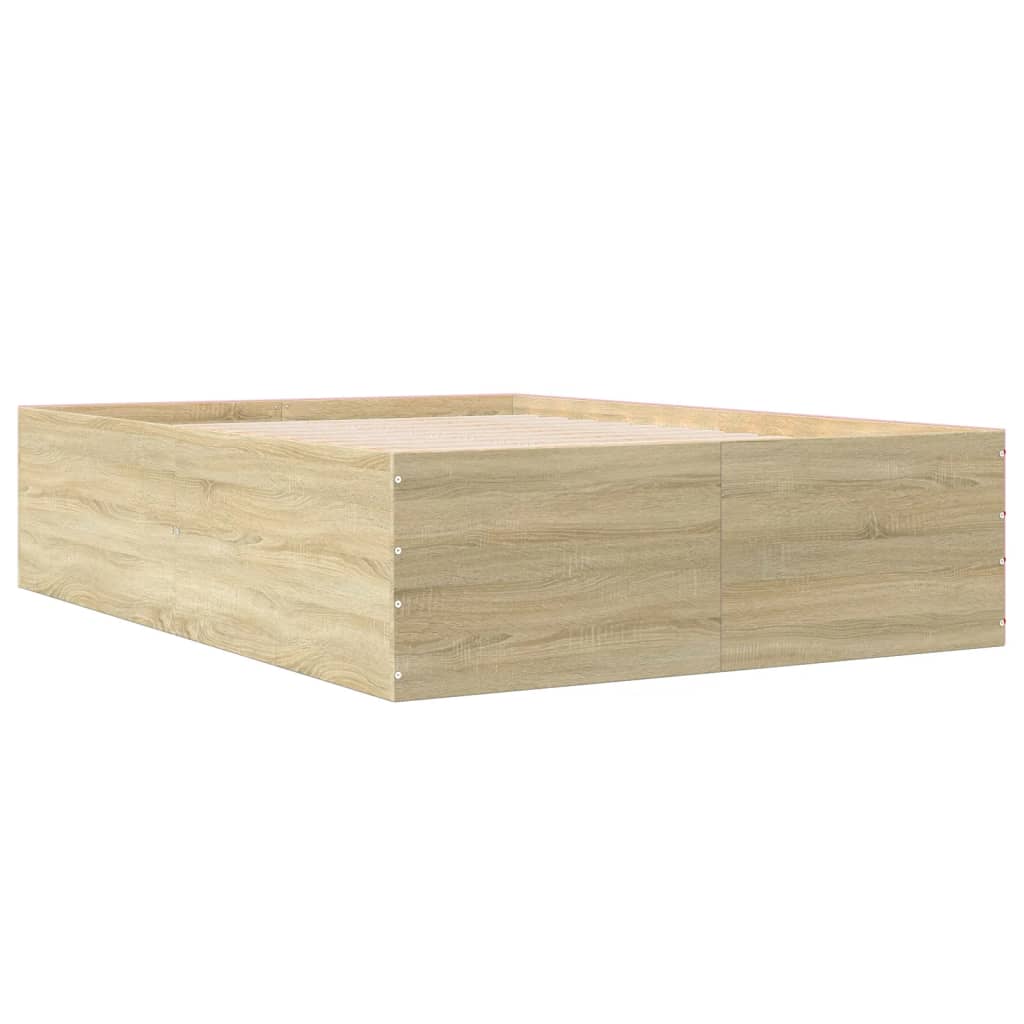 vidaXL Πλαίσιο Κρεβατιού Sonoma Δρυς 120x200 εκ. Επεξεργασμένο Ξύλο
