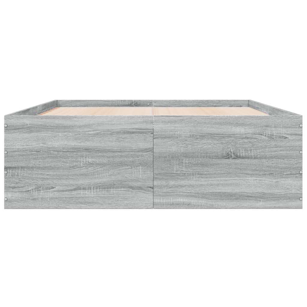 vidaXL Πλαίσιο Κρεβατιού Γκρι Sonoma 140x190 εκ. Επεξεργασμένο Ξύλο
