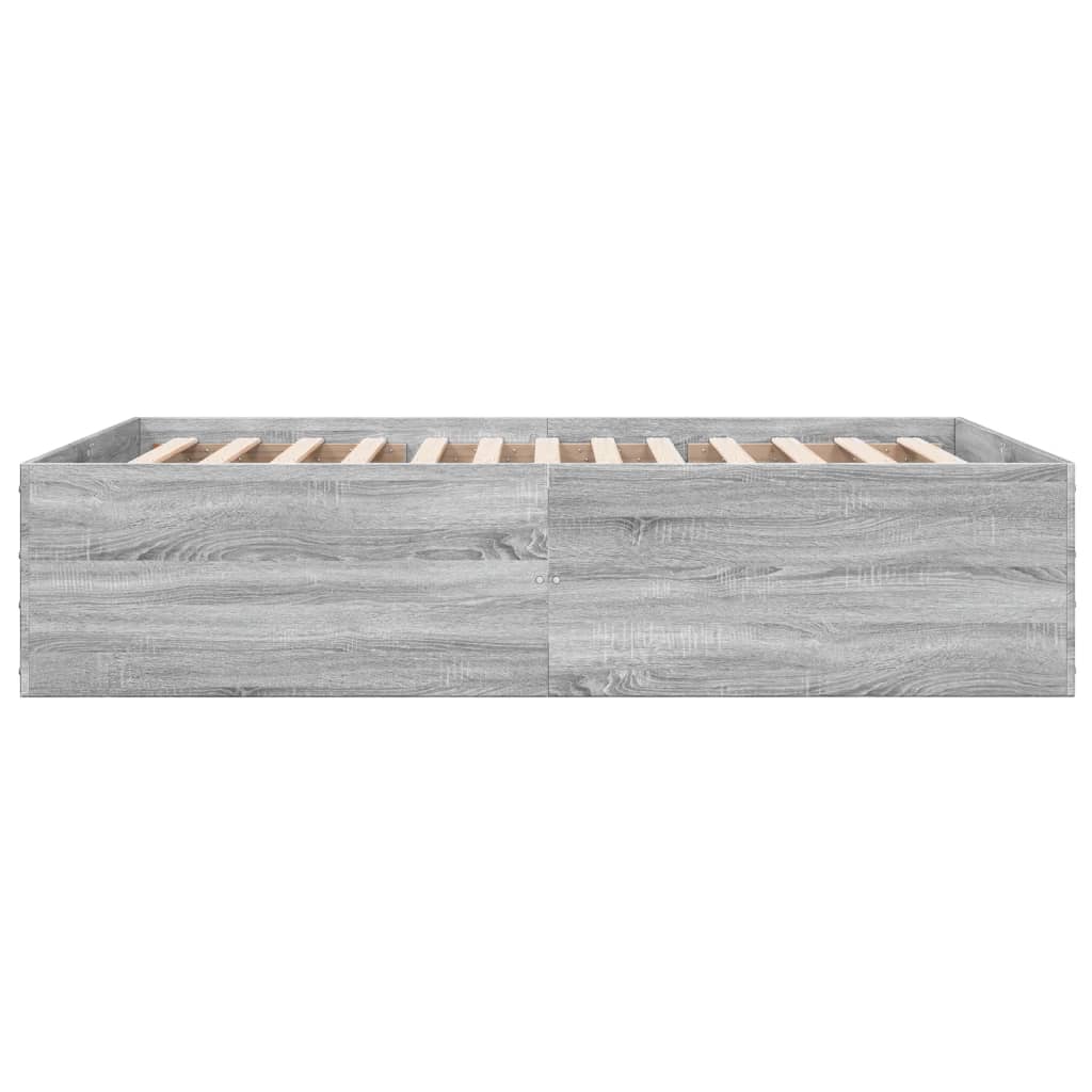 vidaXL Πλαίσιο Κρεβατιού Γκρι Sonoma 140x190 εκ. Επεξεργασμένο Ξύλο