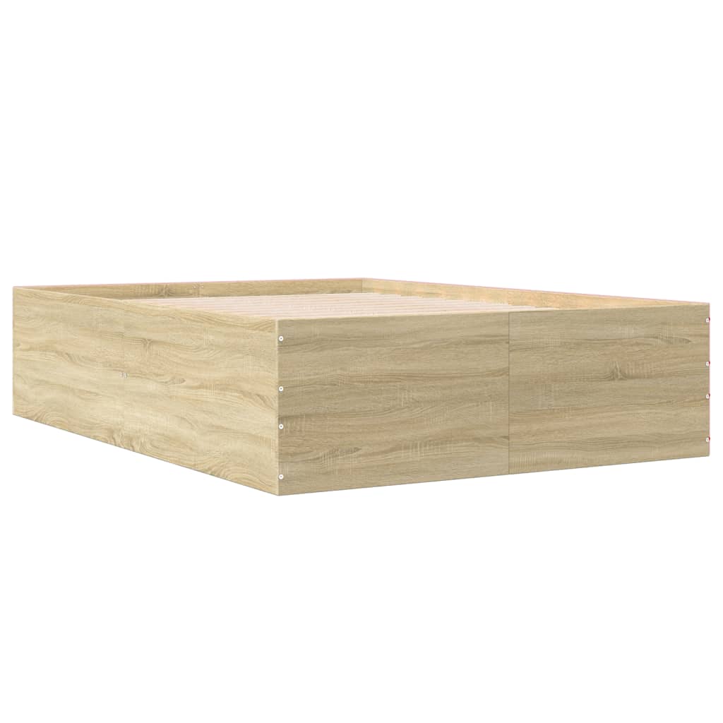 vidaXL Πλαίσιο Κρεβατιού Sonoma Δρυς 120x190 εκ. Επεξεργασμένο Ξύλο