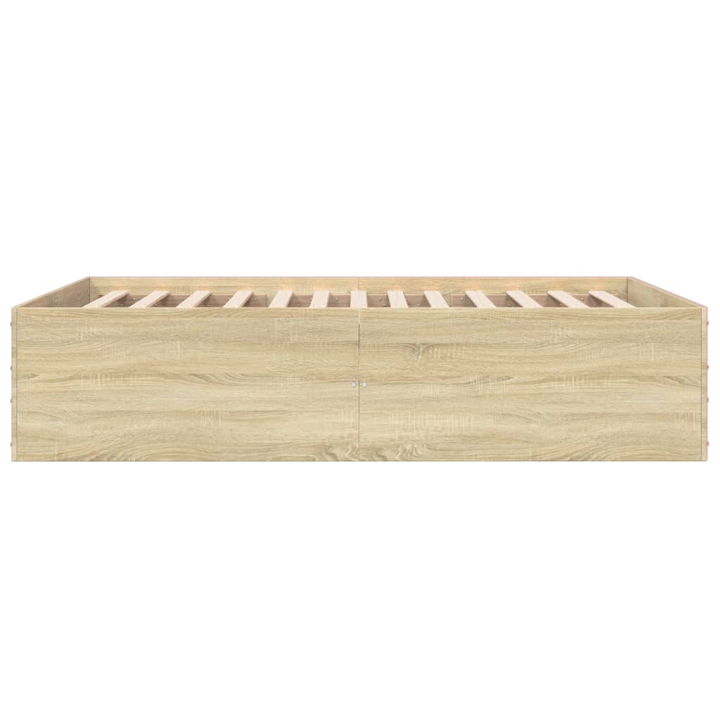 vidaXL Πλαίσιο Κρεβατιού Sonoma Δρυς 120x190 εκ. Επεξεργασμένο Ξύλο
