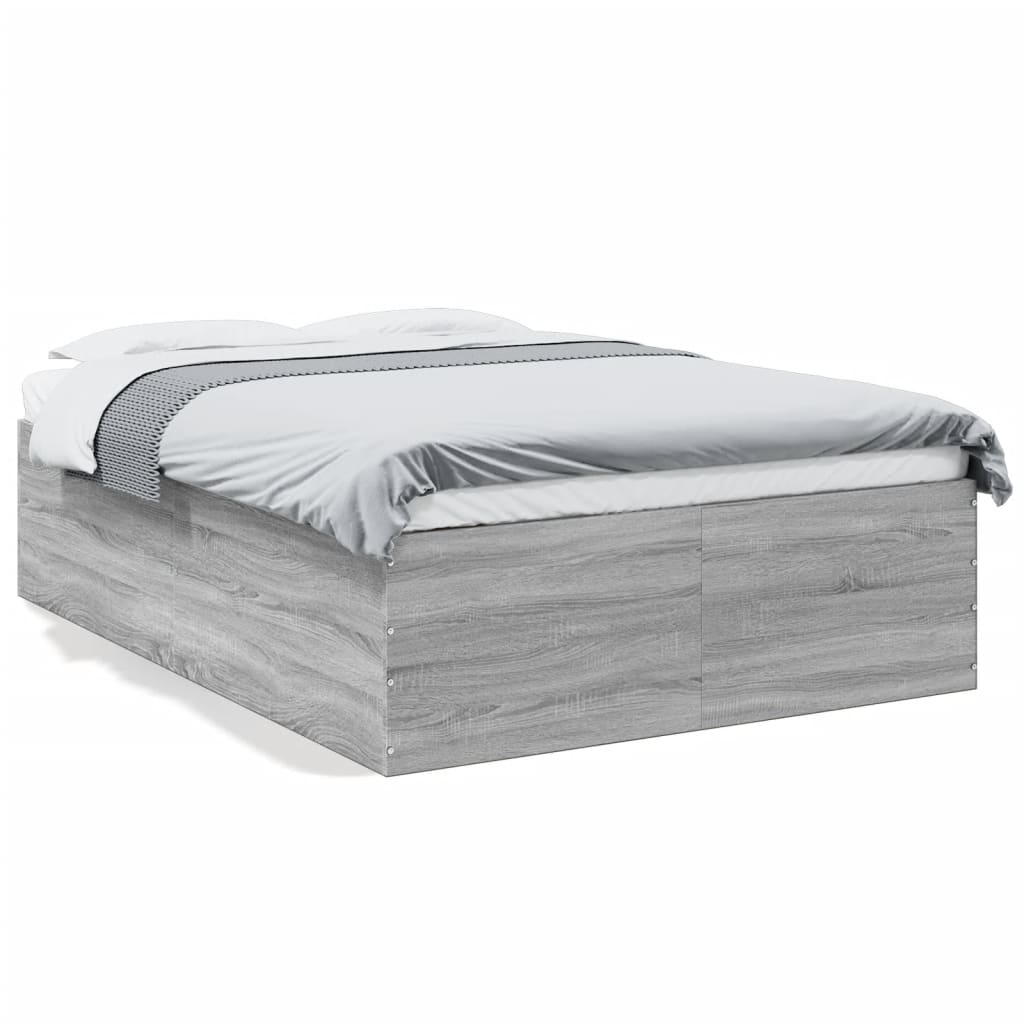 vidaXL Πλαίσιο Κρεβατιού Γκρι Sonoma 120 x 190 εκ. Επεξεργασμένο Ξύλο
