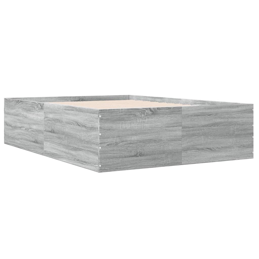 vidaXL Πλαίσιο Κρεβατιού Γκρι Sonoma 120 x 190 εκ. Επεξεργασμένο Ξύλο
