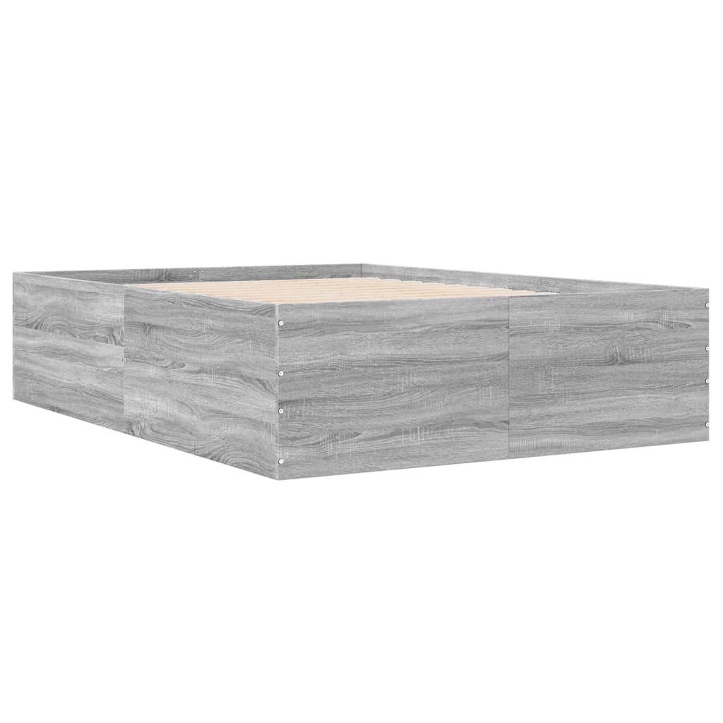 vidaXL Πλαίσιο Κρεβατιού Γκρι Sonoma 120 x 190 εκ. Επεξεργασμένο Ξύλο