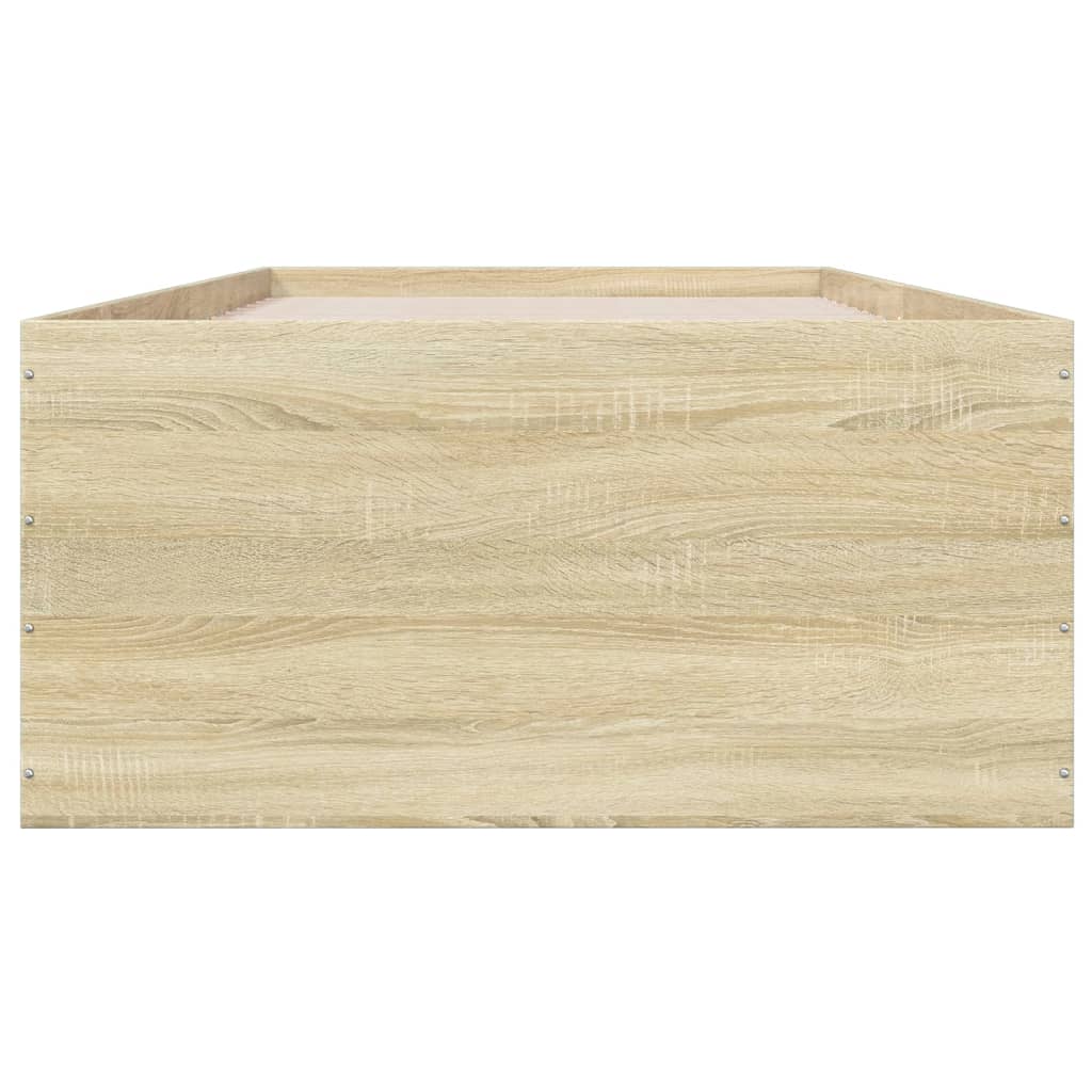 vidaXL Πλαίσιο Κρεβατιού Sonoma Δρυς 90x200 εκ. Επεξεργασμένο Ξύλο