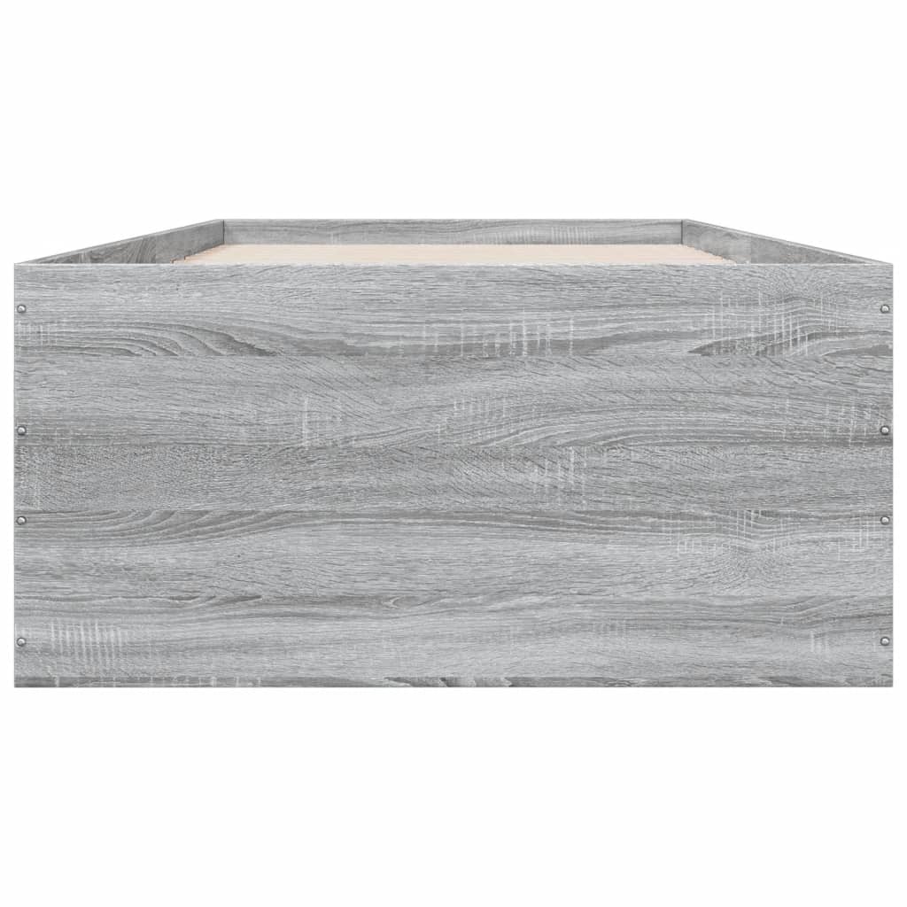 vidaXL Πλαίσιο Κρεβατιού Γκρι Sonoma 90 x 190 εκ. Επεξεργασμένο Ξύλο