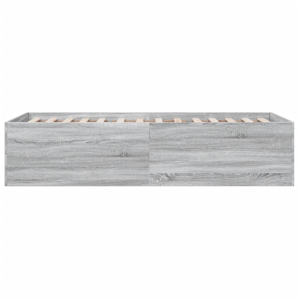 vidaXL Πλαίσιο Κρεβατιού Γκρι Sonoma 90 x 190 εκ. Επεξεργασμένο Ξύλο