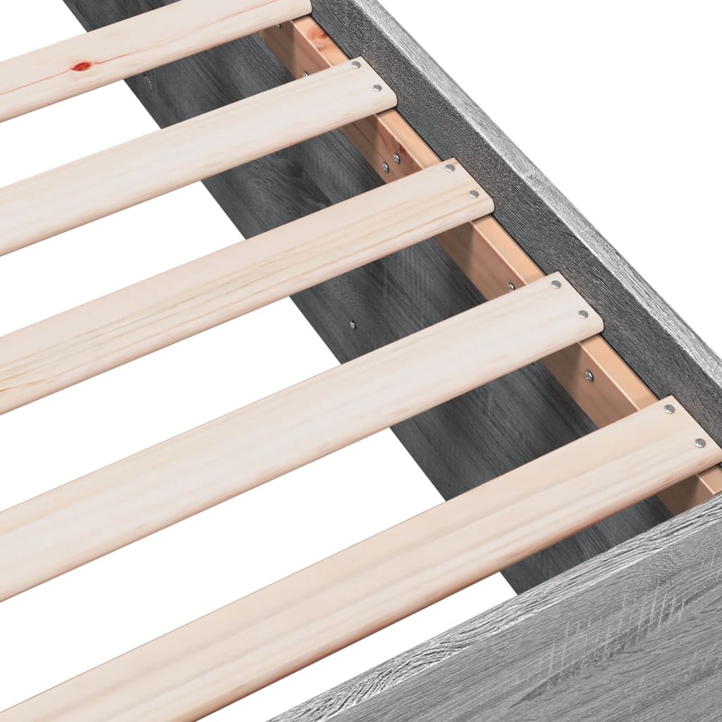 vidaXL Πλαίσιο Κρεβατιού Γκρι Sonoma 90 x 190 εκ. Επεξεργασμένο Ξύλο