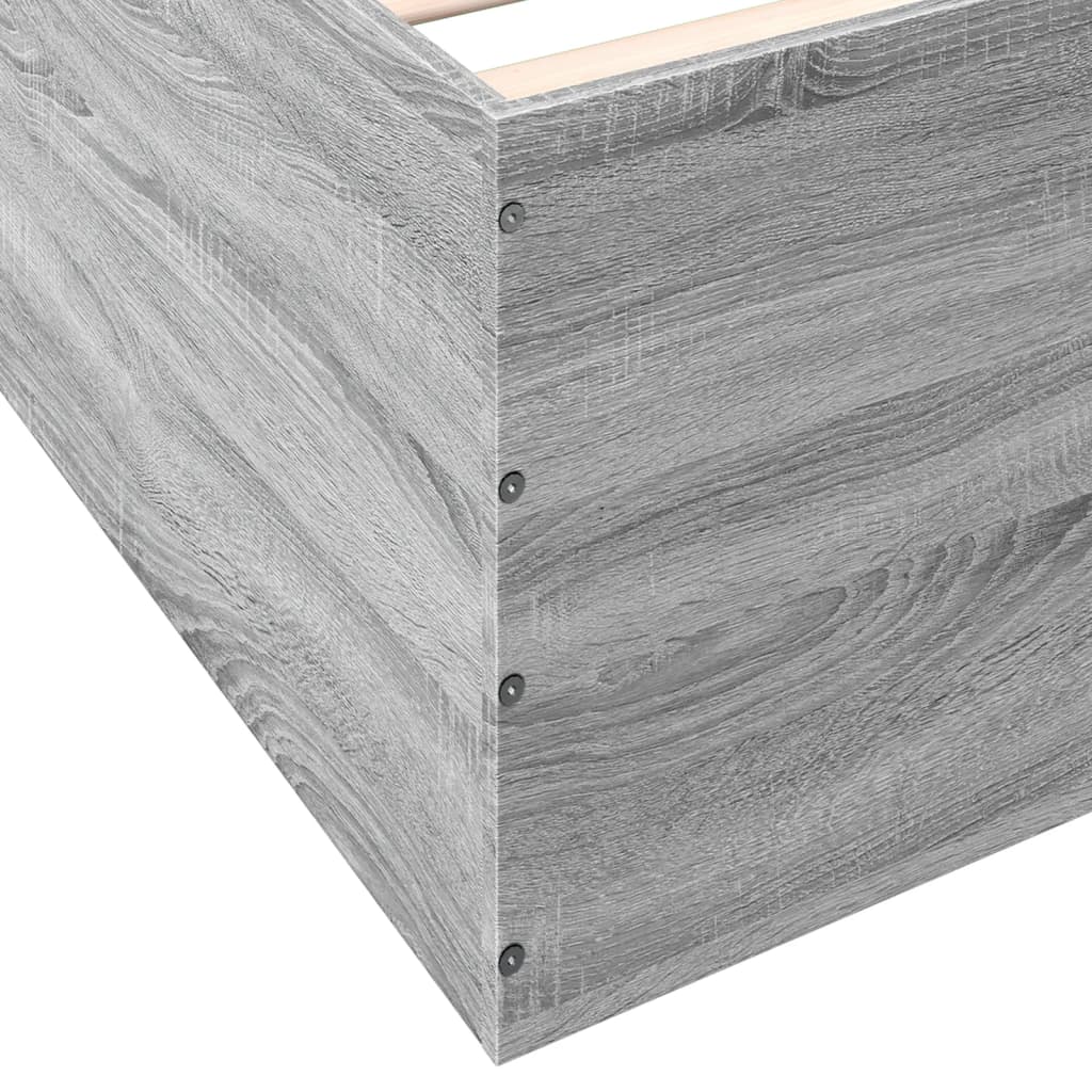 vidaXL Πλαίσιο Κρεβατιού Γκρι Sonoma 90 x 190 εκ. Επεξεργασμένο Ξύλο