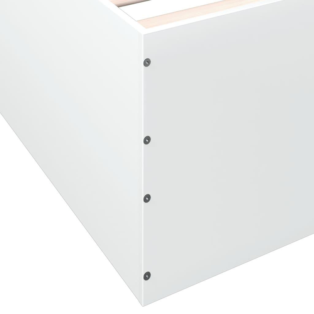 vidaXL Πλαίσιο Κρεβατιού Λευκό 75 x 190 εκ. από Επεξεργασμένο Ξύλο