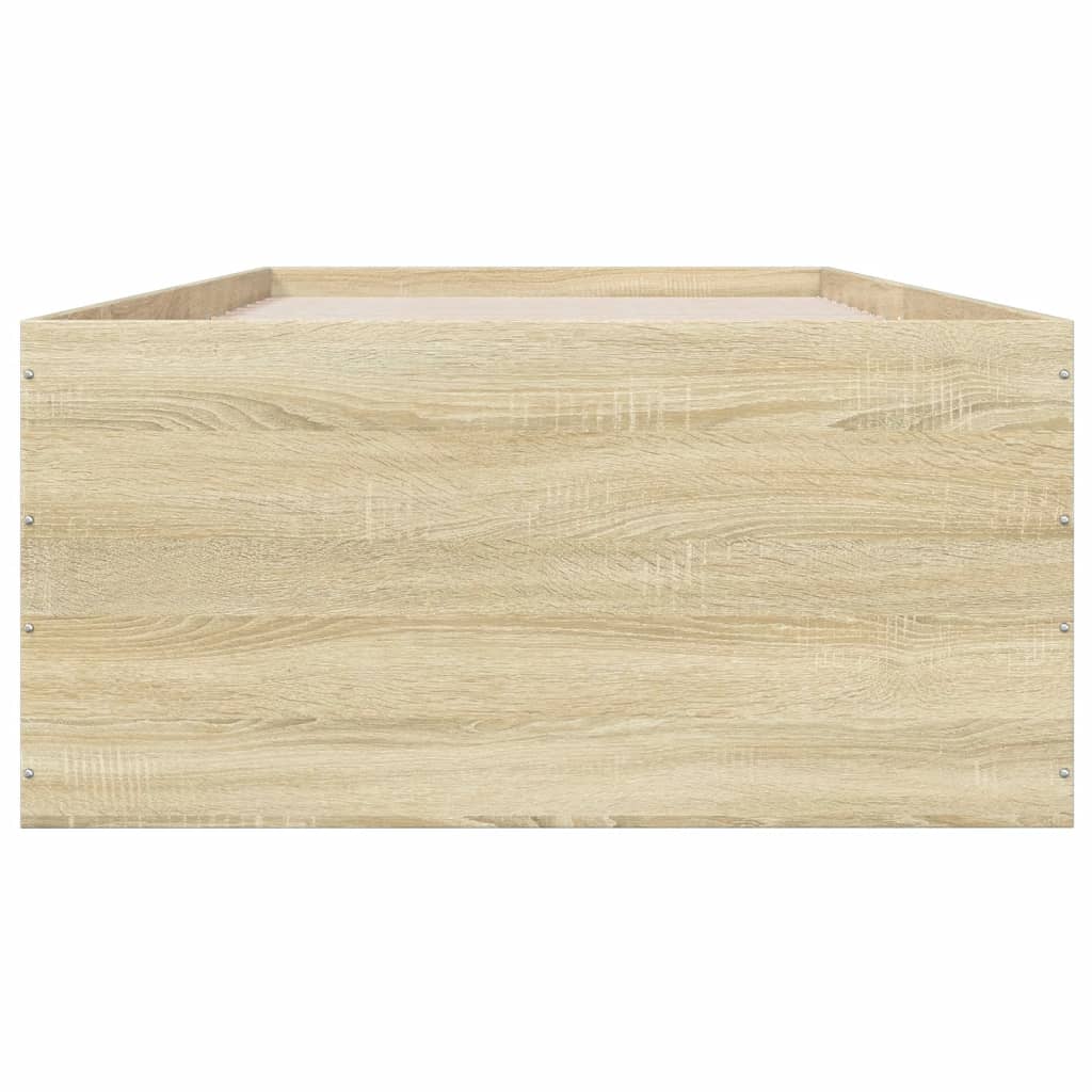 vidaXL Πλαίσιο Κρεβατιού Sonoma Δρυς 75 x 190 εκ. Επεξεργασμένο Ξύλο