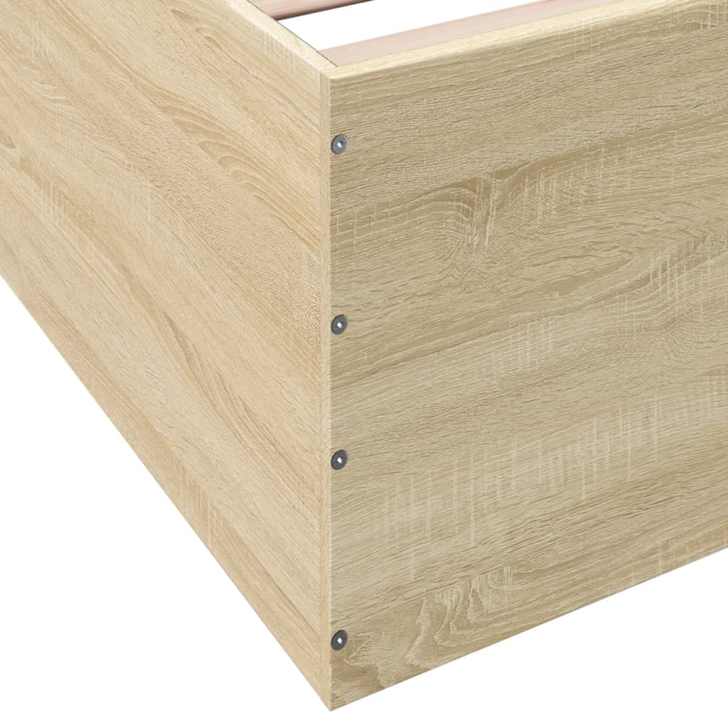 vidaXL Πλαίσιο Κρεβατιού Sonoma Δρυς 75 x 190 εκ. Επεξεργασμένο Ξύλο