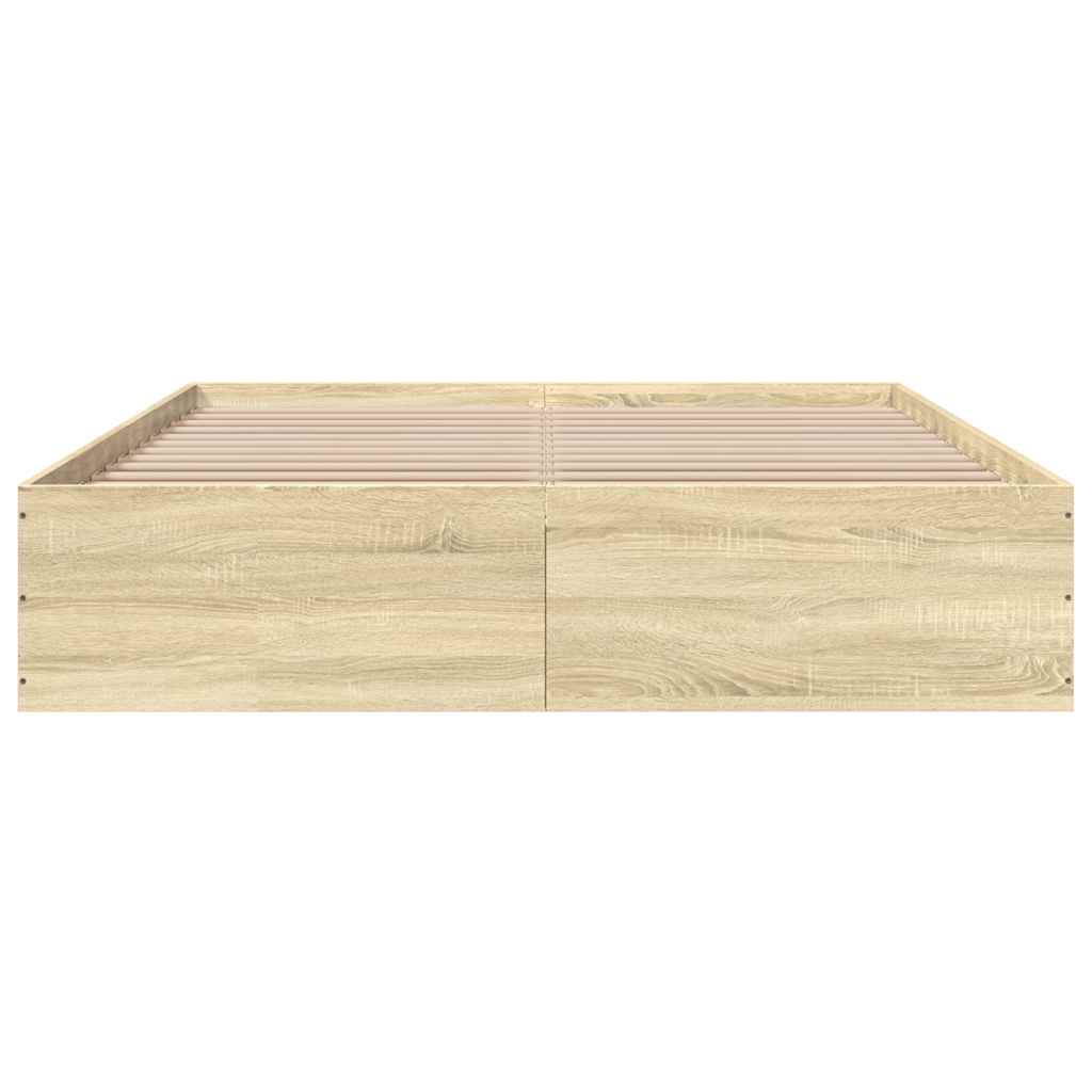 vidaXL Πλαίσιο Κρεβατιού Sonoma Δρυς 150x200 εκ. Επεξεργασμένο Ξύλο