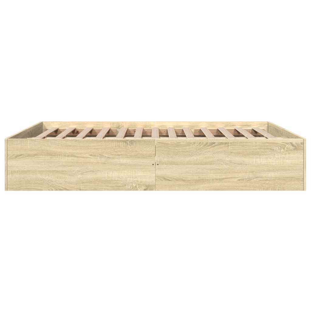 vidaXL Πλαίσιο Κρεβατιού Sonoma Δρυς 150x200 εκ. Επεξεργασμένο Ξύλο
