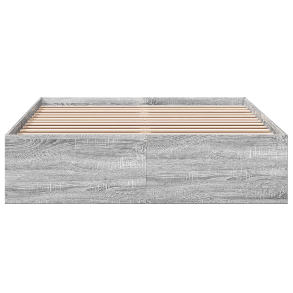 vidaXL Πλαίσιο Κρεβατιού Γκρι Sonoma 120 x 190 εκ. Επεξεργασμένο Ξύλο