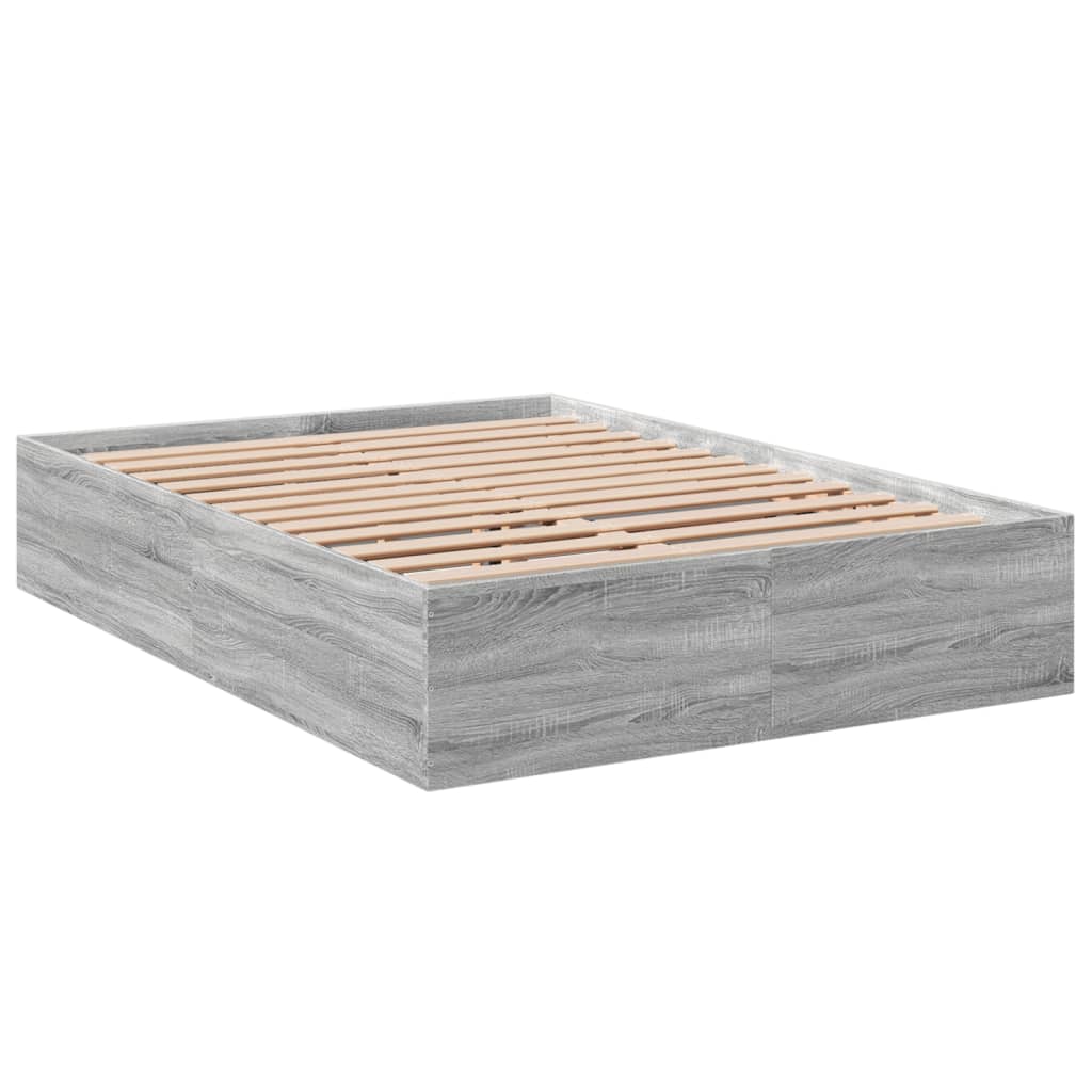 vidaXL Πλαίσιο Κρεβατιού Γκρι Sonoma 120 x 190 εκ. Επεξεργασμένο Ξύλο