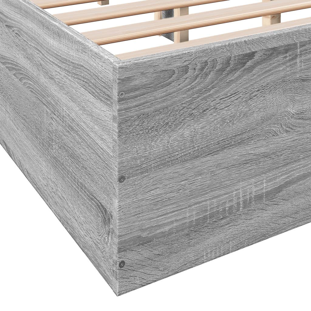 vidaXL Πλαίσιο Κρεβατιού Γκρι Sonoma 120 x 190 εκ. Επεξεργασμένο Ξύλο