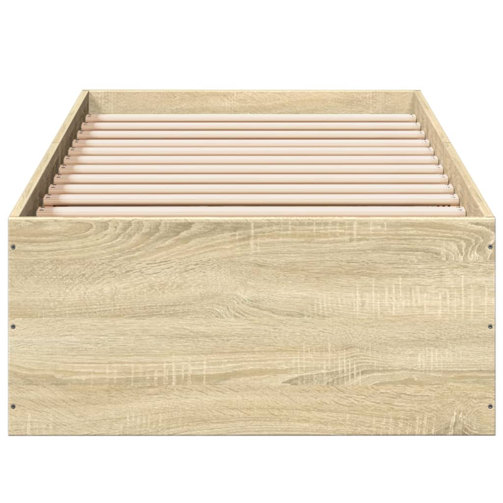 vidaXL Πλαίσιο Κρεβατιού Sonoma Δρυς 100x200 εκ. Επεξεργασμένο Ξύλο