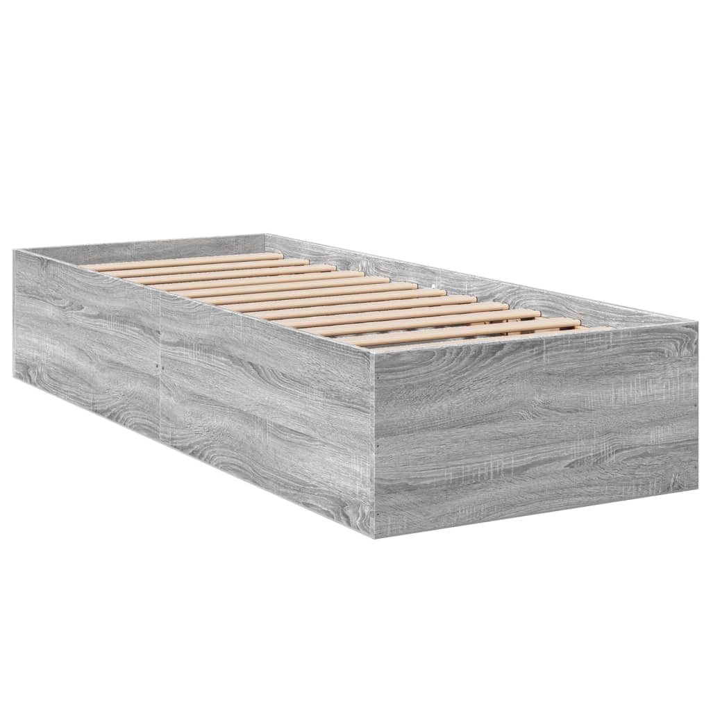 vidaXL Πλαίσιο Κρεβατιού Γκρι Sonoma 100x200 εκ. Επεξεργασμένο Ξύλο