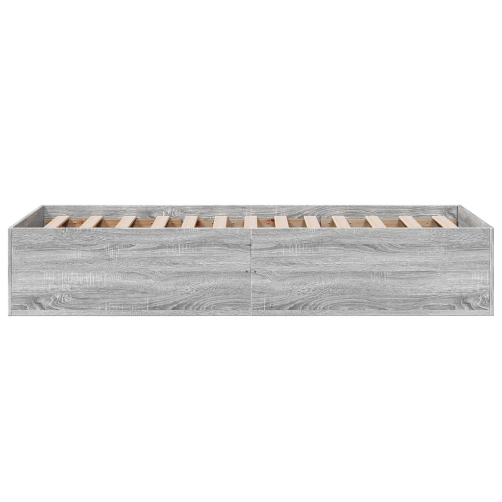 vidaXL Πλαίσιο Κρεβατιού Γκρι Sonoma 100x200 εκ. Επεξεργασμένο Ξύλο