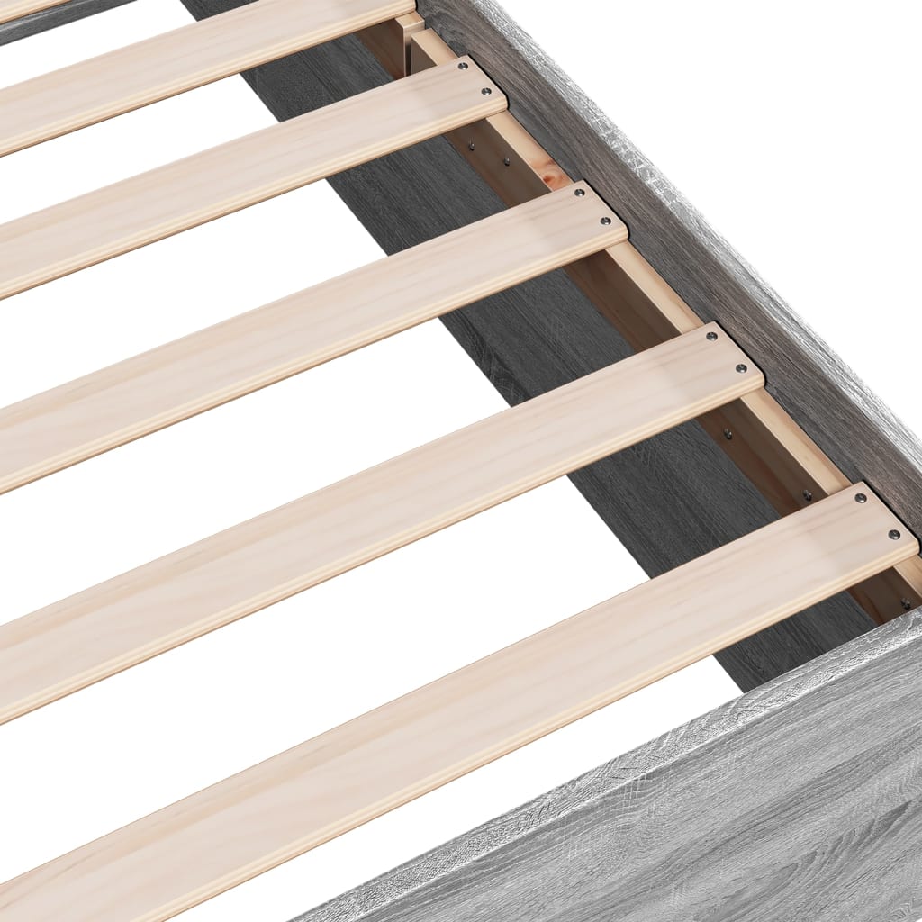 vidaXL Πλαίσιο Κρεβατιού Γκρι Sonoma 100x200 εκ. Επεξεργασμένο Ξύλο