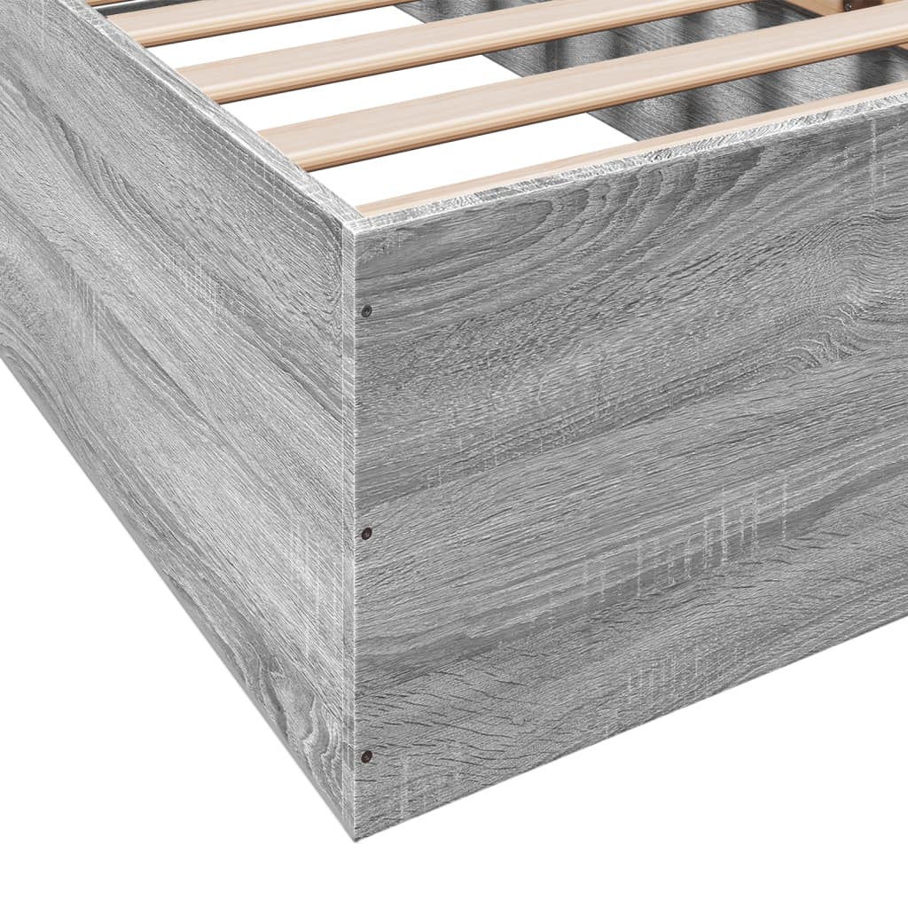 vidaXL Πλαίσιο Κρεβατιού Γκρι Sonoma 100x200 εκ. Επεξεργασμένο Ξύλο