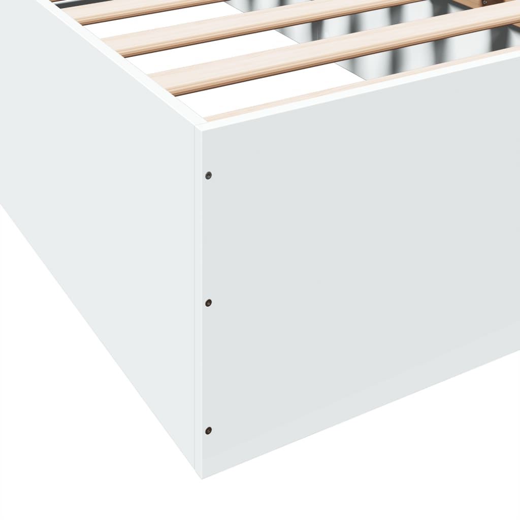 vidaXL Πλαίσιο Κρεβατιού Λευκό 90 x 190 εκ. από Επεξεργασμένο Ξύλο