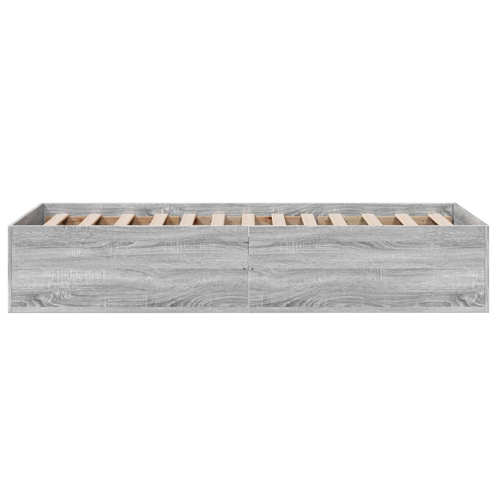 vidaXL Πλαίσιο Κρεβατιού Γκρι Sonoma 90 x 190 εκ. Επεξεργασμένο Ξύλο