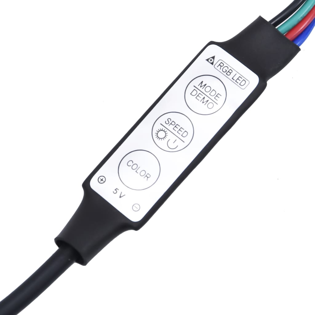 vidaXL Πλαίσιο Κρεβατιού με LED Sonoma Δρυς 90x200 εκ. Επεξεργ. Ξύλο