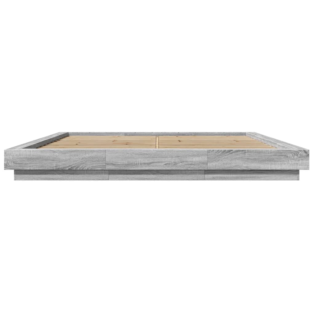 vidaXL Πλαίσιο Κρεβατιού Γκρι Sonoma 200x200 εκ. Επεξεργασμένο Ξύλο