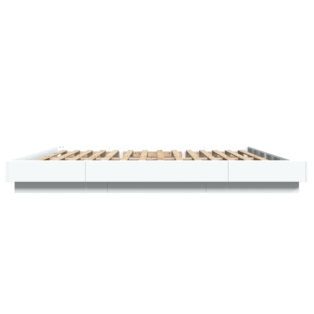 vidaXL Πλαίσιο Κρεβατιού Λευκό 180 x 200 εκ. Επεξεργ. Ξύλο