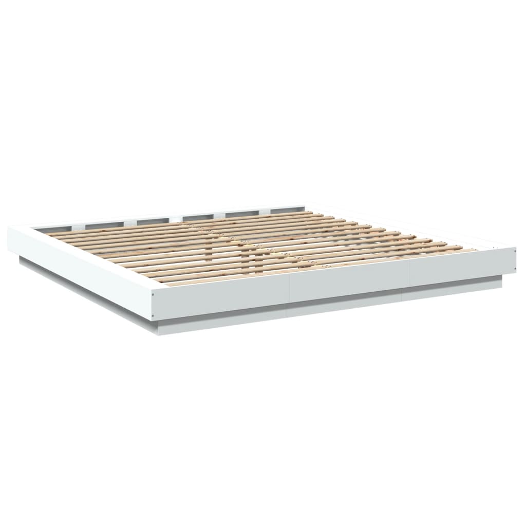 vidaXL Πλαίσιο Κρεβατιού Λευκό 180 x 200 εκ. Επεξεργ. Ξύλο
