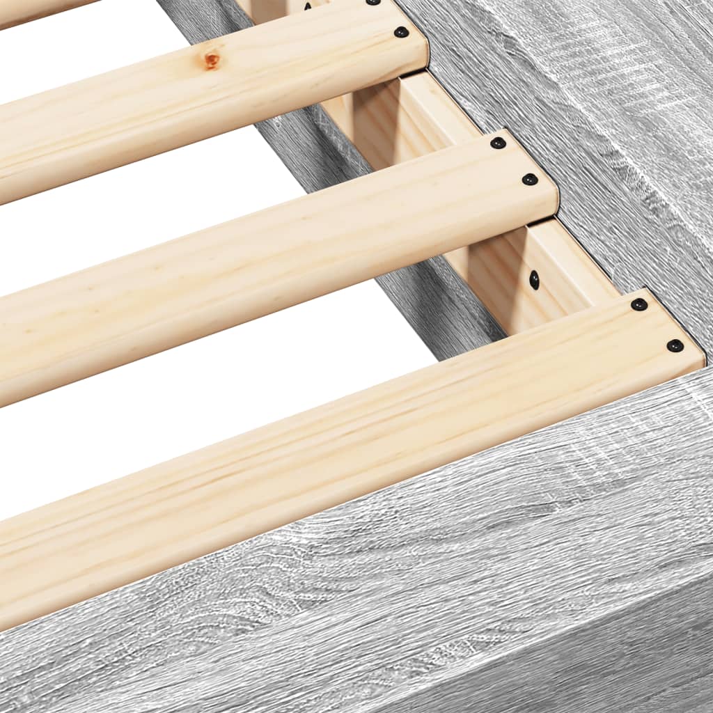 vidaXL Πλαίσιο Κρεβατιού Γκρι Sonoma 180x200 εκ. Επεξεργασμένο Ξύλο