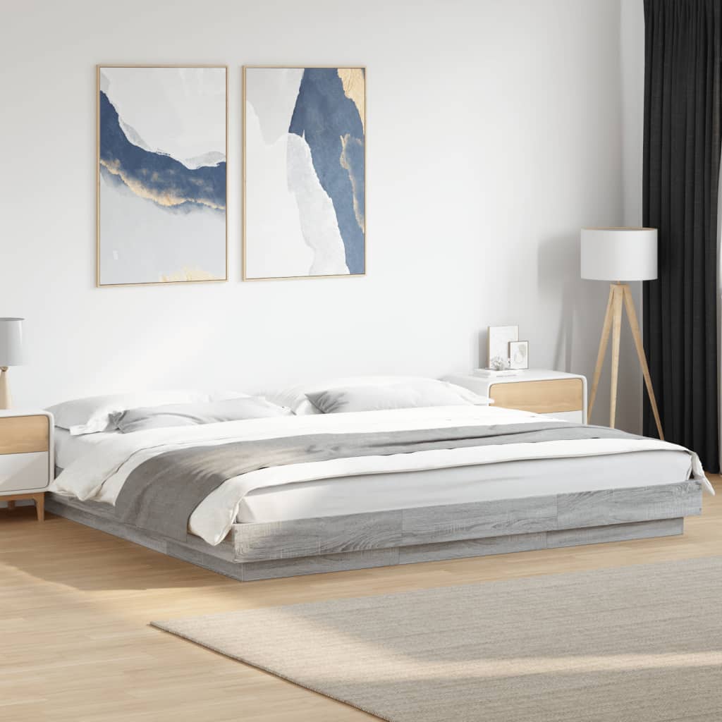 vidaXL Πλαίσιο Κρεβατιού Γκρι Sonoma 180x200 εκ. Επεξεργασμένο Ξύλο