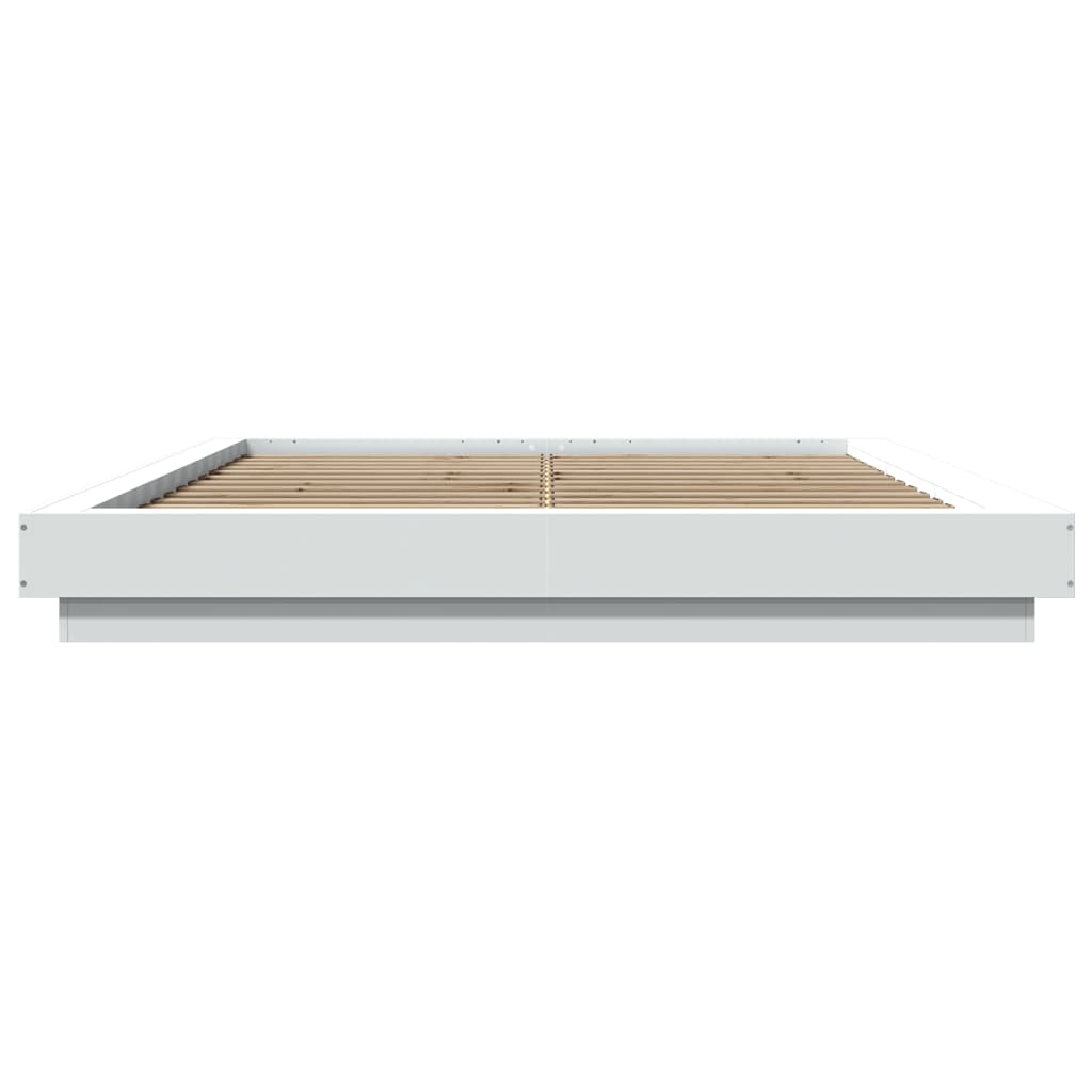 vidaXL Πλαίσιο Κρεβατιού Λευκό 160x200 εκ. Επεξεργασμένο Ξύλο