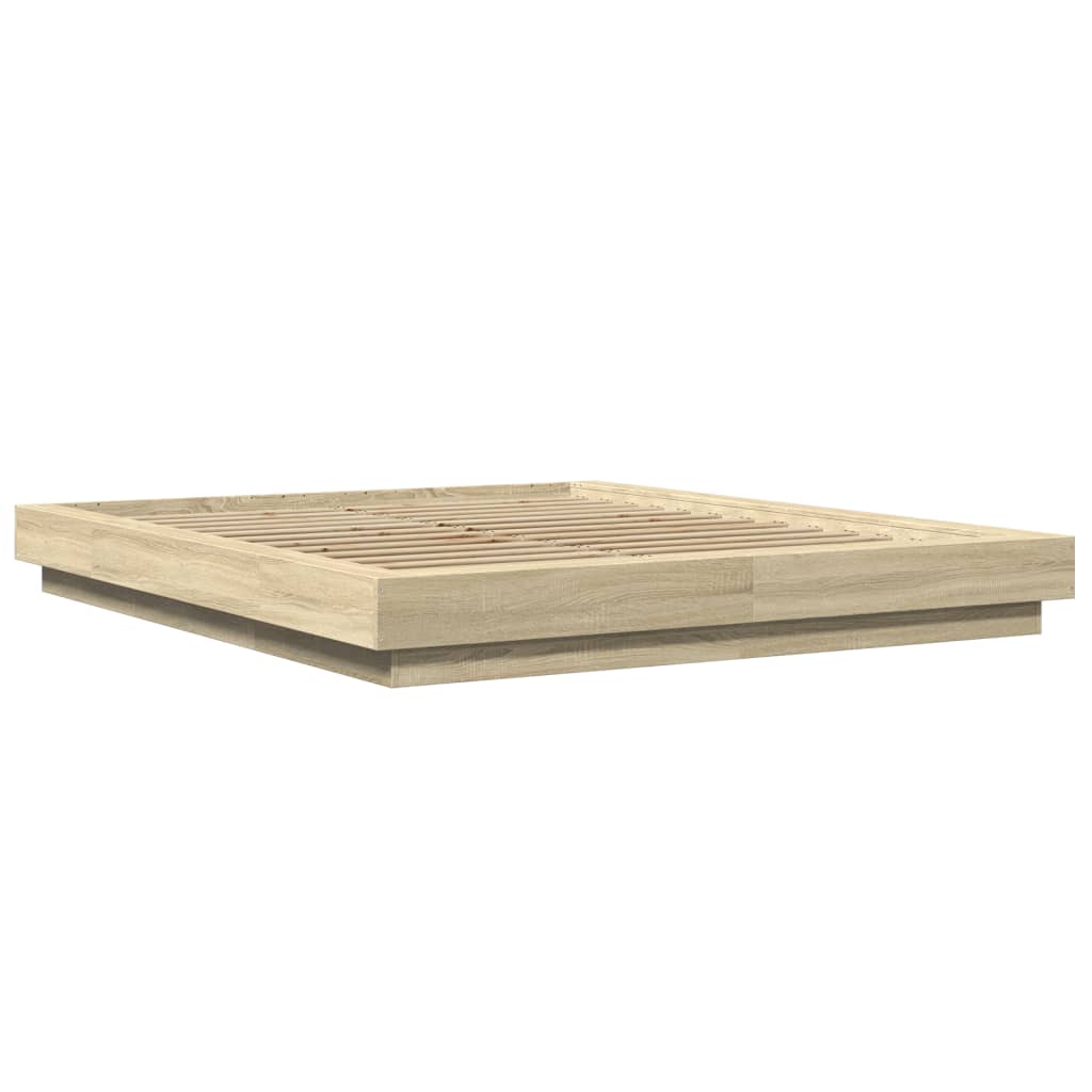 vidaXL Πλαίσιο Κρεβατιού Sonoma Δρυς 150x200 εκ. Επεξεργασμένο Ξύλο