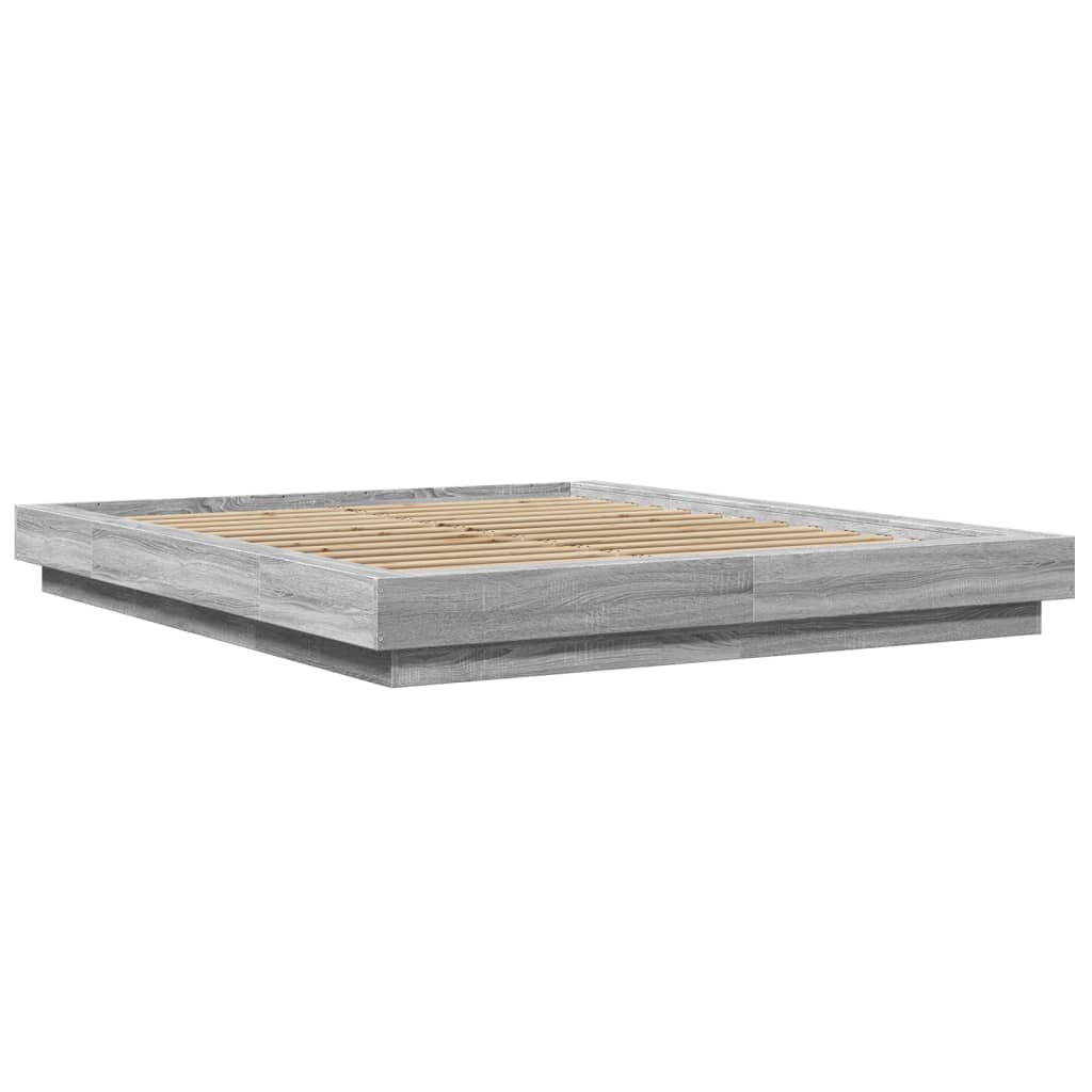 vidaXL Πλαίσιο Κρεβατιού Γκρι Sonoma 150x200 εκ. Επεξεργασμένο Ξύλο