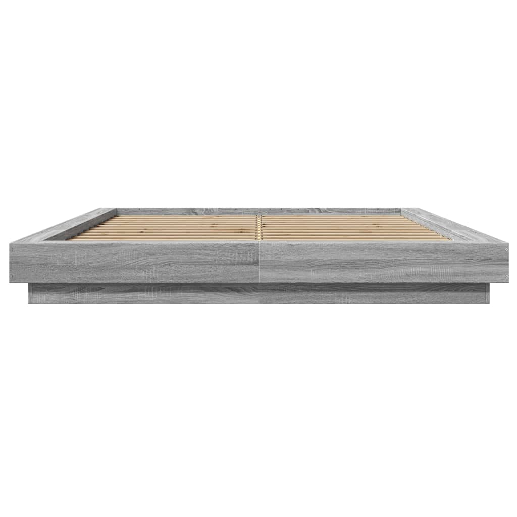 vidaXL Πλαίσιο Κρεβατιού Γκρι Sonoma 150x200 εκ. Επεξεργασμένο Ξύλο
