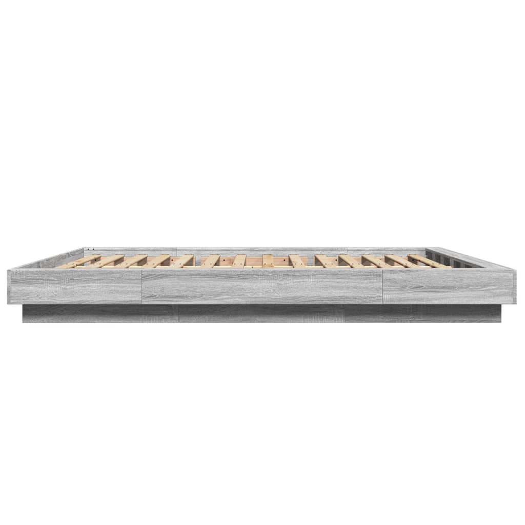 vidaXL Πλαίσιο Κρεβατιού Γκρι Sonoma 150x200 εκ. Επεξεργασμένο Ξύλο