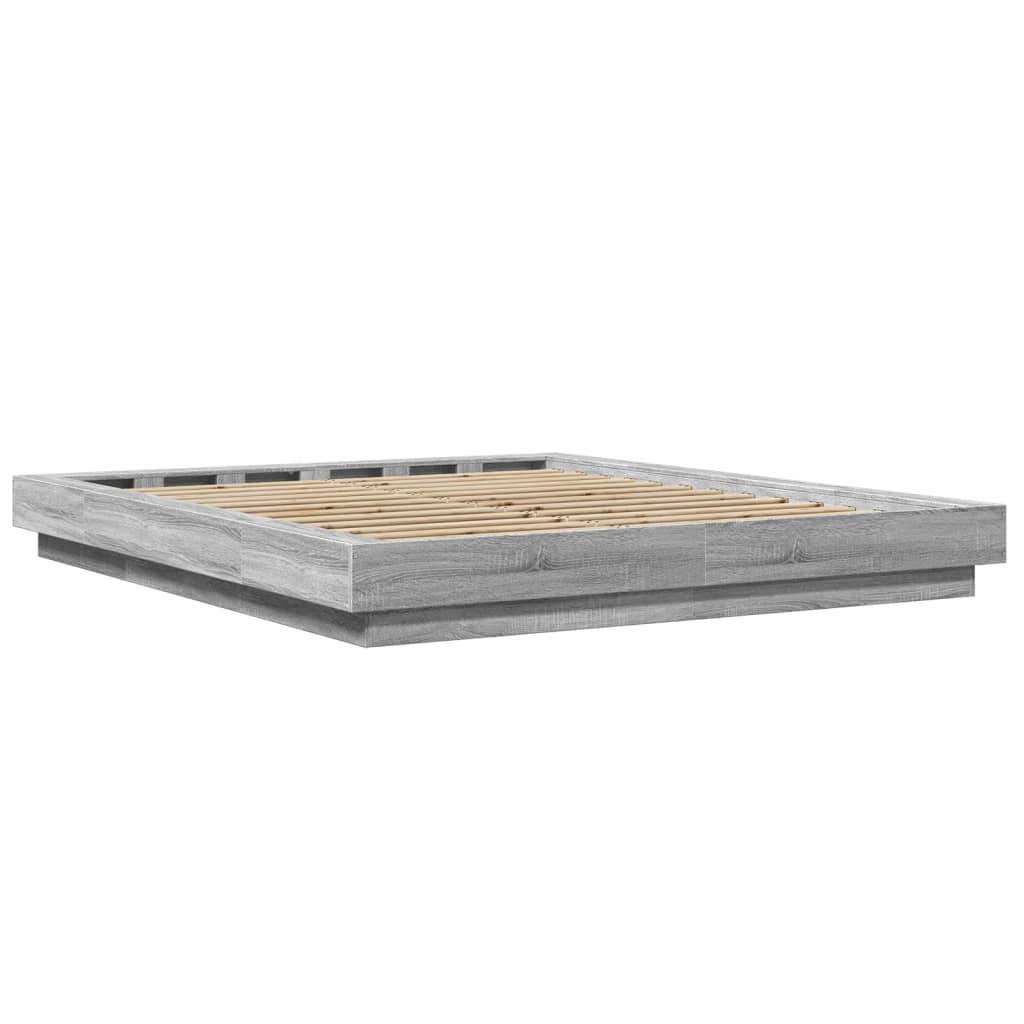 vidaXL Πλαίσιο Κρεβατιού Γκρι Sonoma 150x200 εκ. Επεξεργασμένο Ξύλο