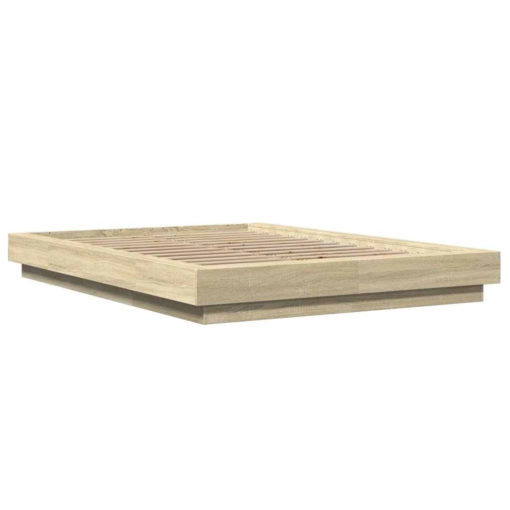 vidaXL Πλαίσιο Κρεβατιού Sonoma Δρυς 140x200 εκ. Επεξεργασμένο Ξύλο