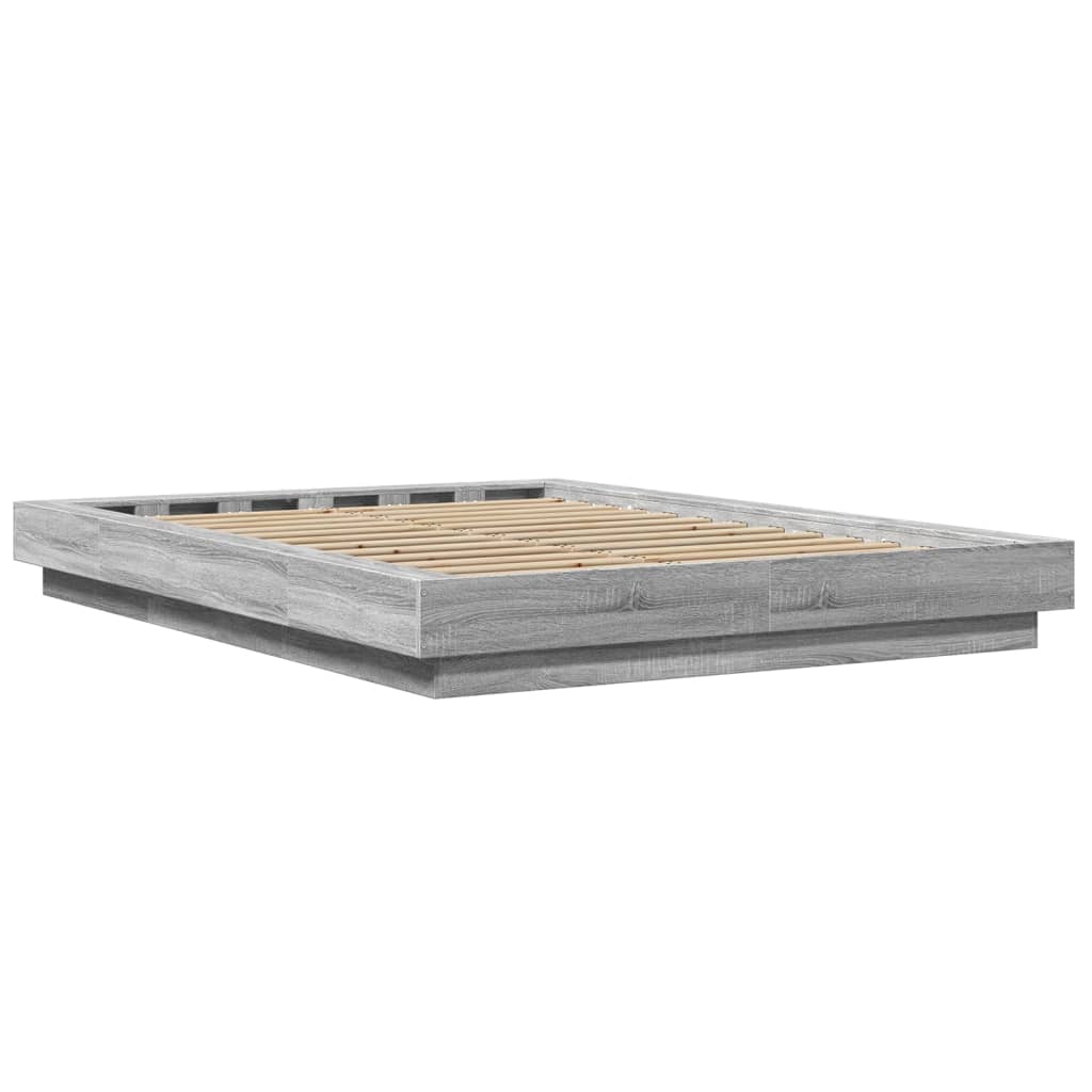 vidaXL Πλαίσιο Κρεβατιού Γκρι Sonoma 140x200 εκ. Επεξεργασμένο Ξύλο