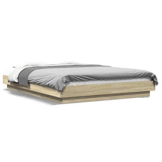 vidaXL Πλαίσιο Κρεβατιού Sonoma Δρυς 120x200 εκ. Επεξεργασμένο Ξύλο