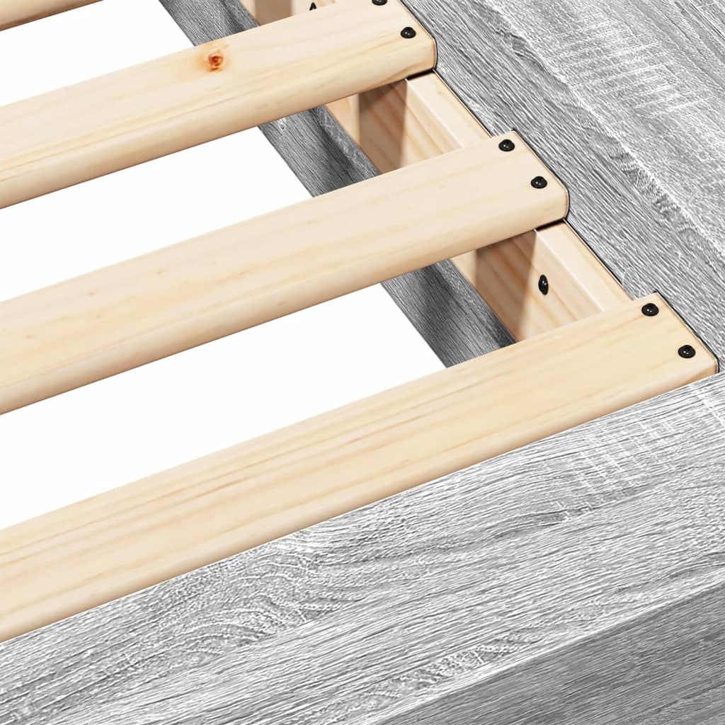 vidaXL Πλαίσιο Κρεβατιού Γκρι Sonoma 120x200 εκ. Επεξεργασμένο Ξύλο