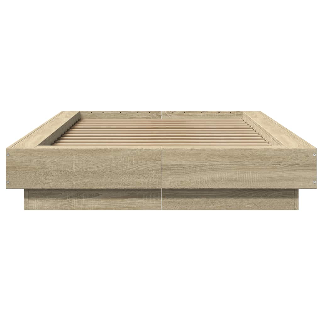 vidaXL Πλαίσιο Κρεβατιού Sonoma Δρυς 100x200 εκ. Επεξεργασμένο Ξύλο