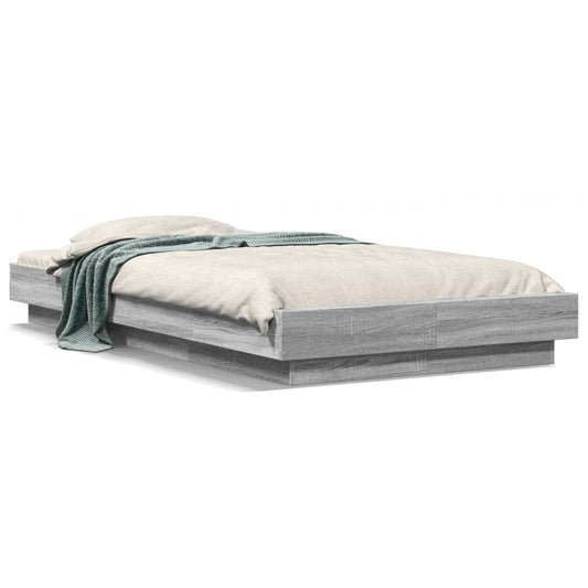 vidaXL Πλαίσιο Κρεβατιού Γκρι Sonoma 90x200 εκ. Επεξεργασμένο Ξύλο