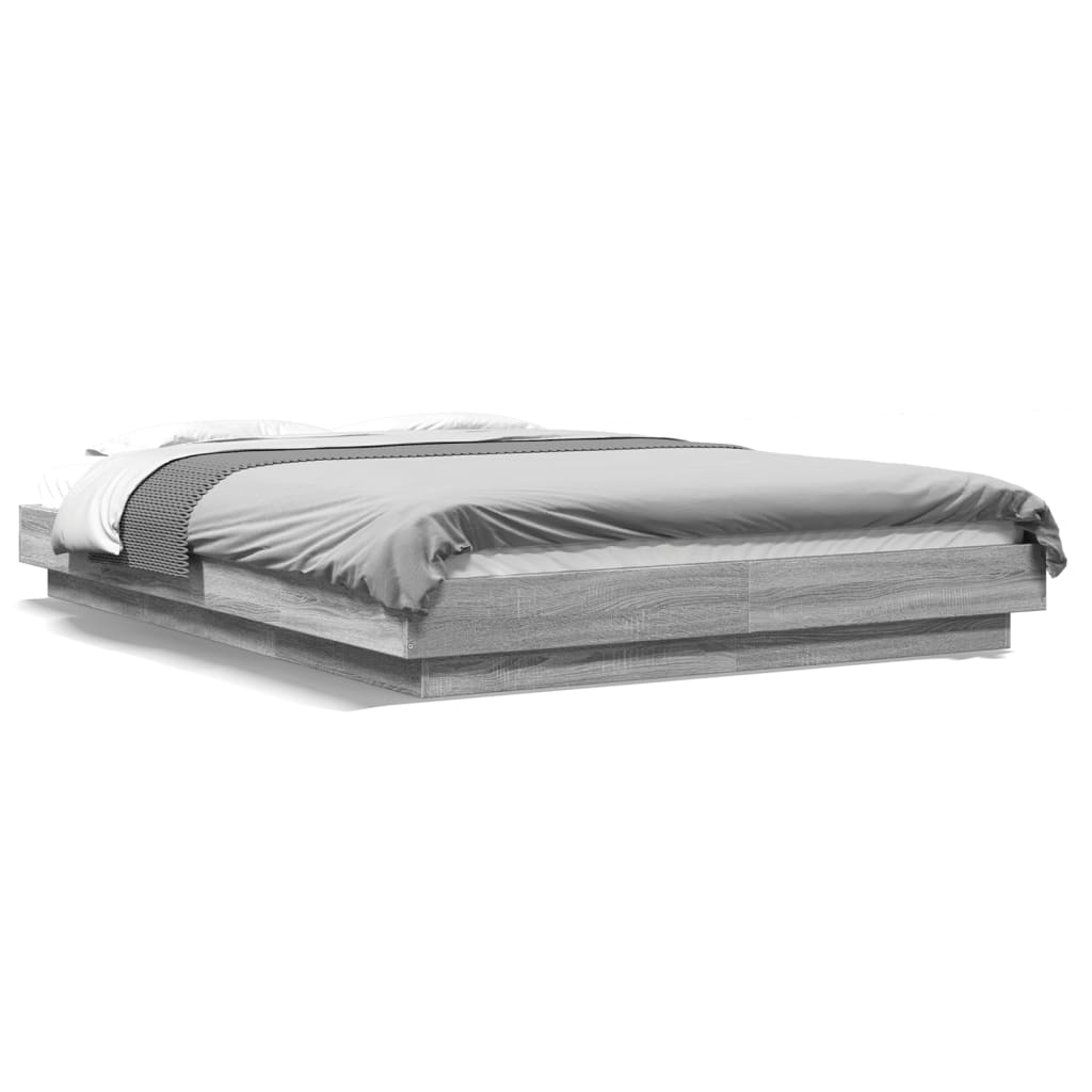 vidaXL Πλαίσιο Κρεβατιού Γκρι Sonoma 120 x 190 εκ. Επεξεργασμένο Ξύλο