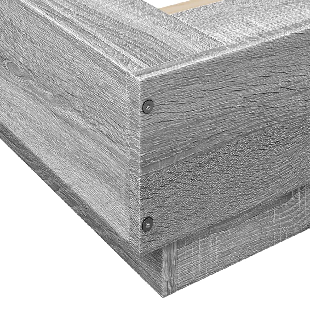 vidaXL Πλαίσιο Κρεβατιού Γκρι Sonoma 90 x 190 εκ. Επεξεργασμένο Ξύλο