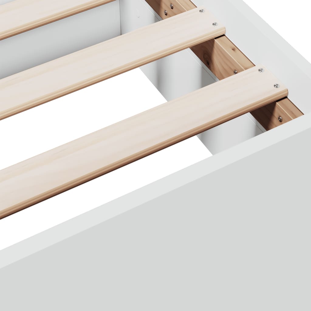 vidaXL Πλαίσιο Κρεβατιού με Συρτάρια Χωρίς Στρώμα Λευκό 200x200 εκ.