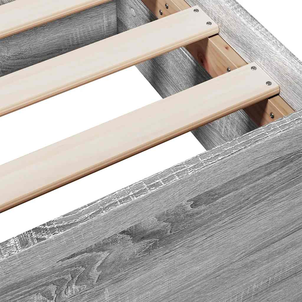 vidaXL Πλαίσιο Κρεβατιού με συρτάρια Γκρι sonoma 180x200εκ. Επεξ. Ξύλο